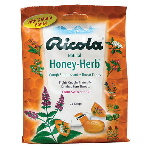 Ricola Natural Honey Herb Cough Suppressant And Throat Drops - 24 Ea, 24 Pack